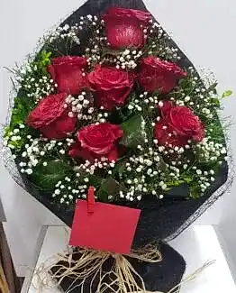 7 kırmızı gül buket