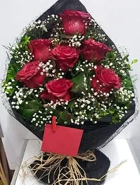 7 kırmızı gül buket